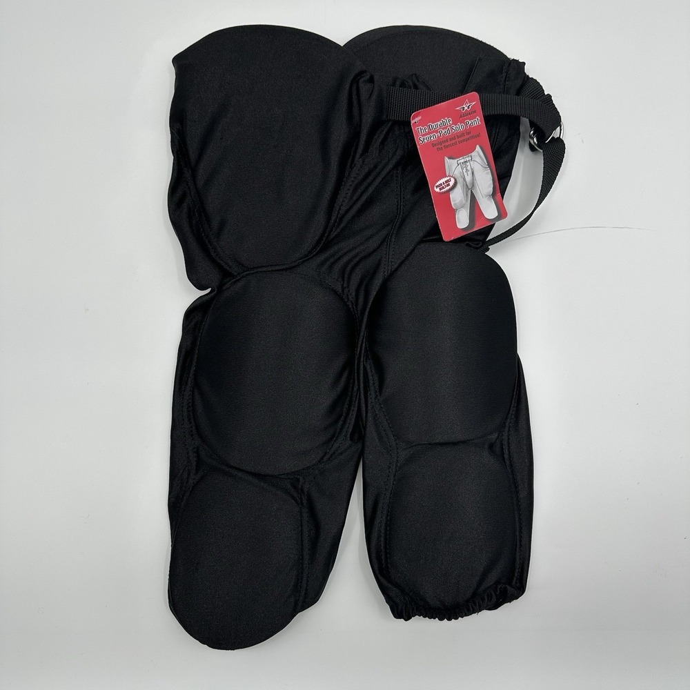 Alleson Youth Large L Seven Pad Solo Football Belted Pants Black NWT Durable New